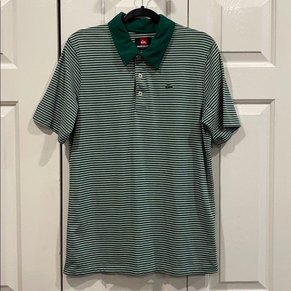 Quiksilver Striped Polo Shirt size M EUC Medium Y2K - Picture 2 of 7